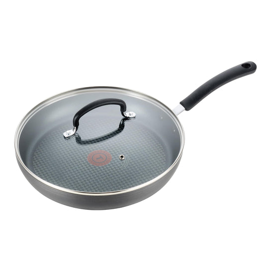 T-fal Ultimate Hard Anodized Nonstick Fry Pan 12 Inch Oven Safe 400F, Lid Safe 350F Cookware, Pots and Pans, Dishwasher Safe Black - CookCave