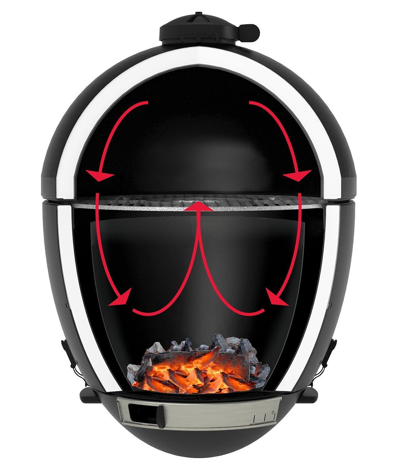 Char-Griller 06620 Akorn Kamado Kooker Charcoal Barbecue Grill and Smoker, Red - CookCave