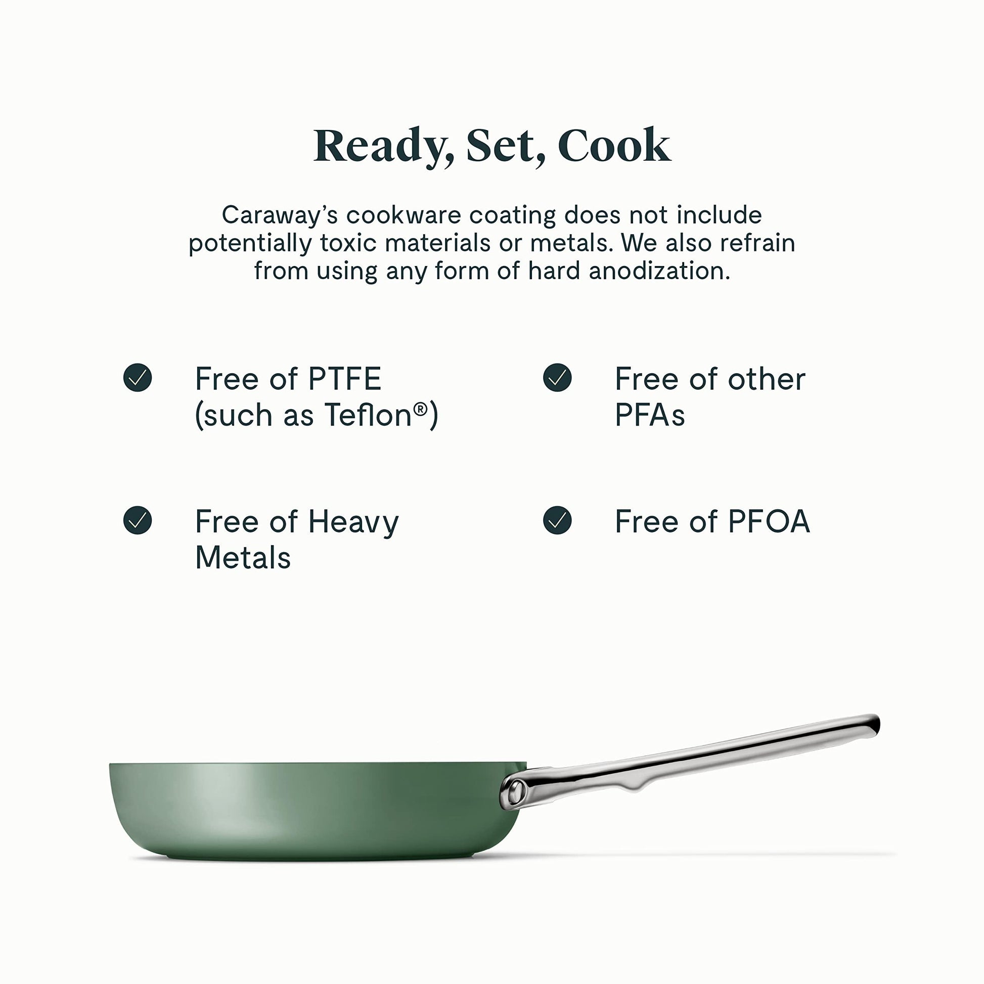 Caraway Nonstick Ceramic Mini Fry Pan (1.05 qt, 8") - Non Toxic, PTFE & PFOA Free - Oven Safe & Compatible with All Stovetops (Gas, Electric & Induction) - Sage - CookCave