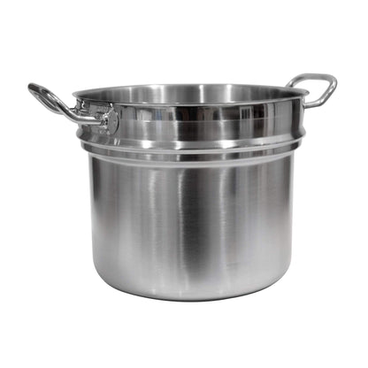 Update International (SDB-08) 8 Qt Induction Ready Double Boiler with Cover, Stainless Steel - CookCave