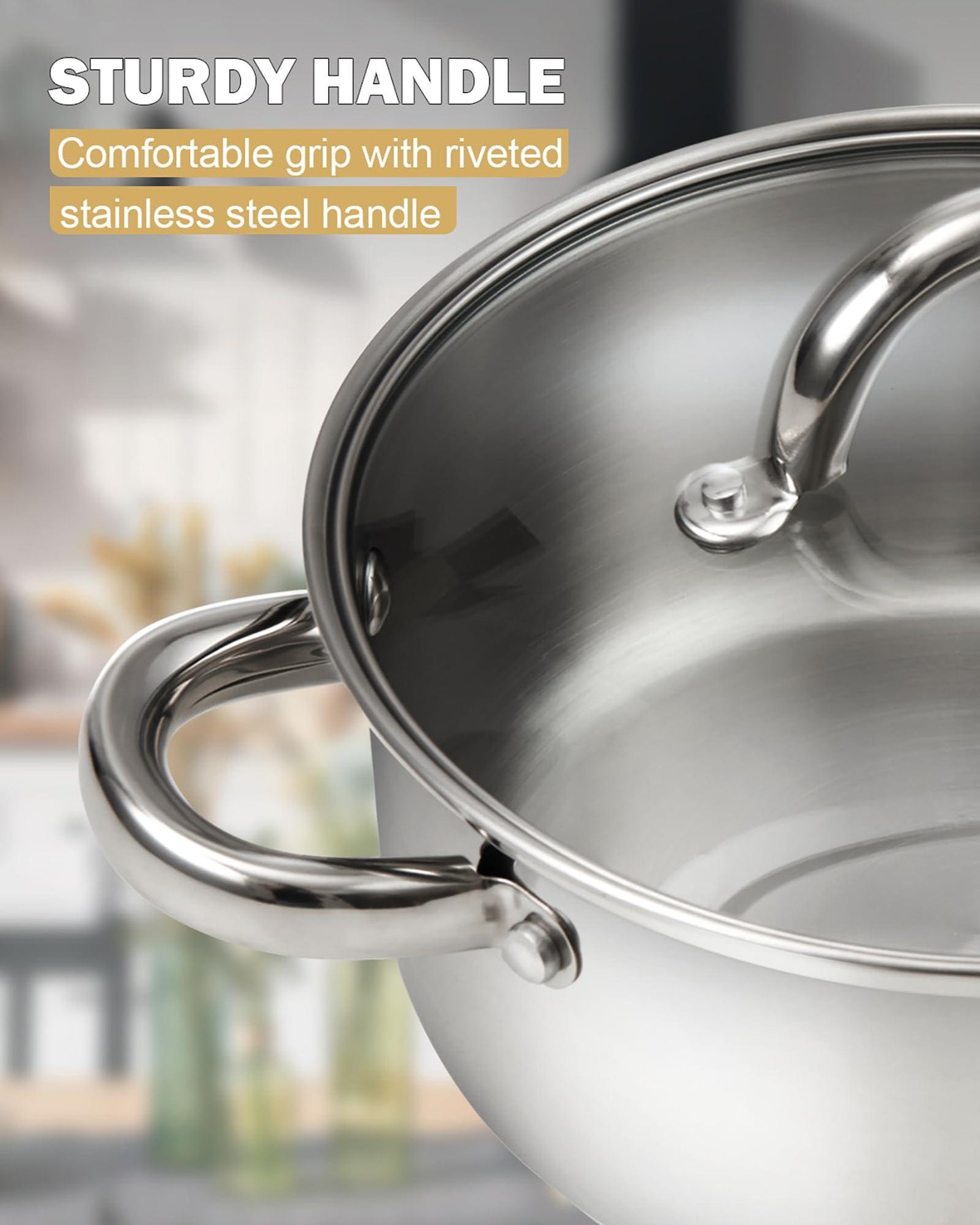 Cook N Home 16 Quart Stockpot with Lid, Stainless Steel - CookCave