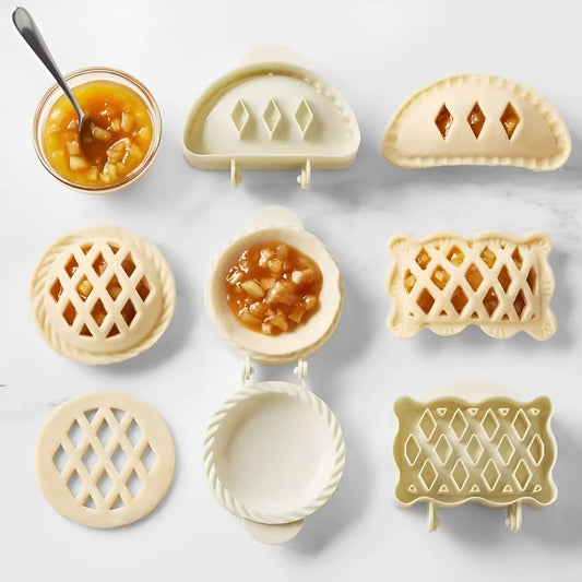 Dough Presser Pocket Pie Molds, Party Potluck Hand Pie Molds, Hand Pie Molds, Apple, Pumpkin And Acorn Shapes 3-Piece (Round Pie Mold) - CookCave