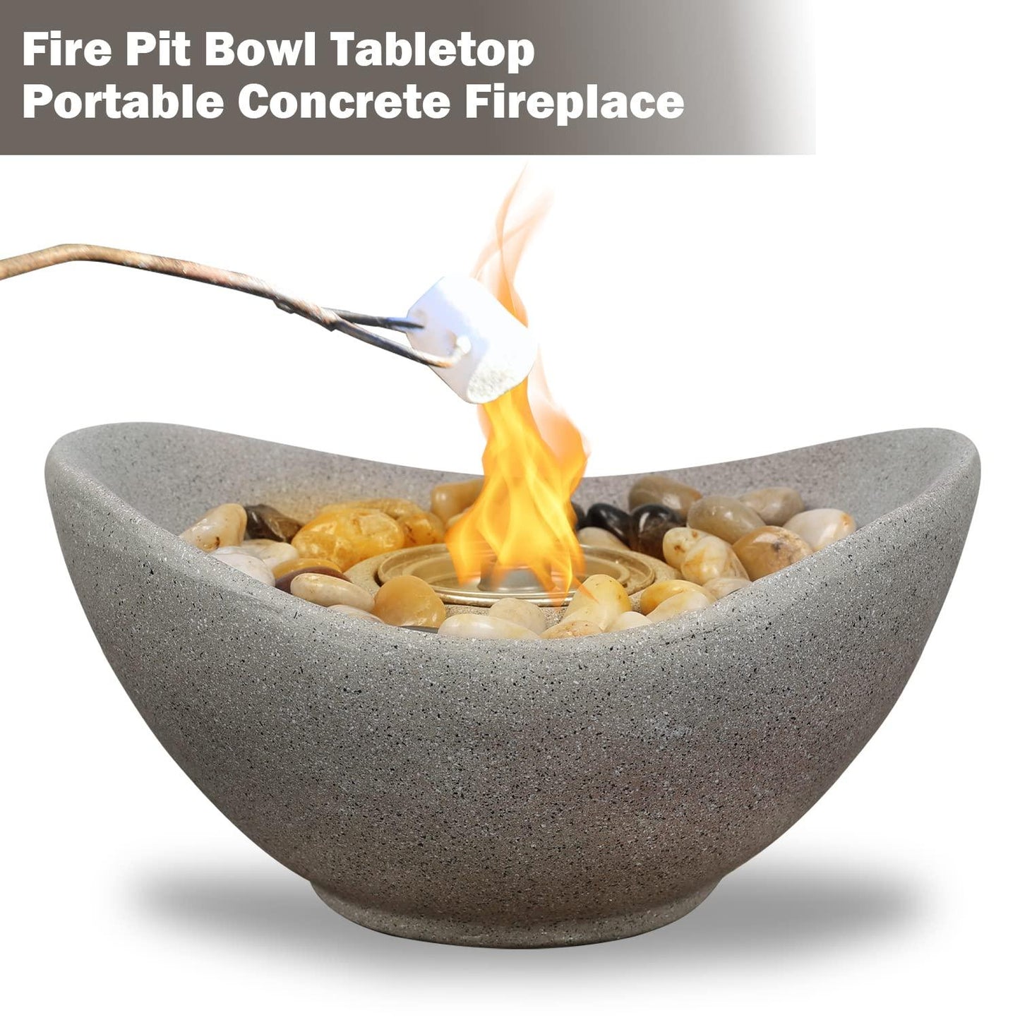 BPS Tabletop Fire Pit Portable Fireplace,Table Top Fire Bowl for Indoor and Outdoor - CookCave