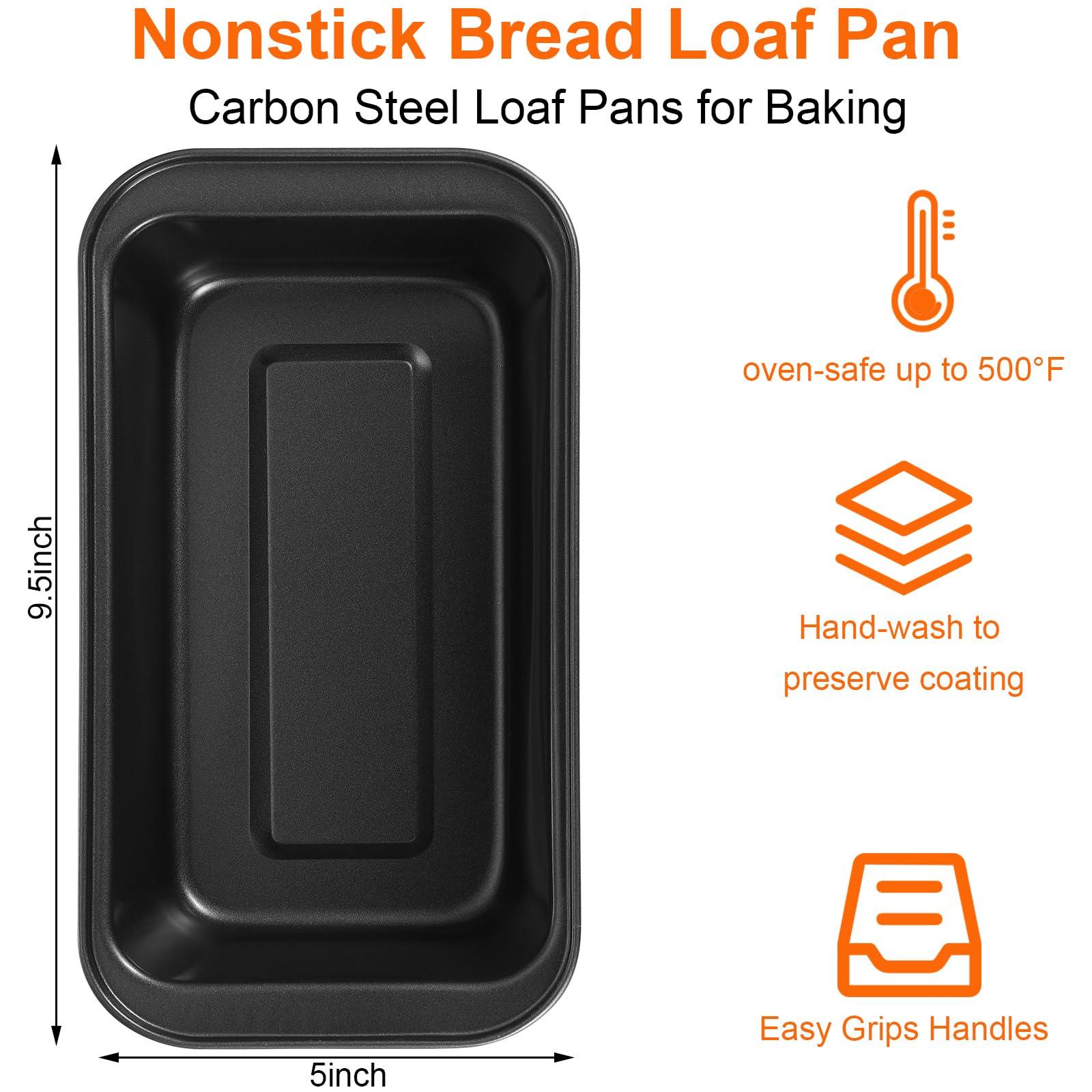 Tanlade 10 Pack Nonstick Bread Loaf Pan 9.5 x 5 Inch Loaf Baking Pan for Homemade Bread Kitchen Baking Pan Tin Home Brownies and Pound Cakes - CookCave