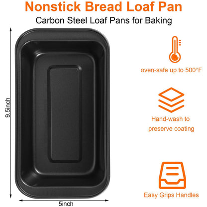 Tanlade 10 Pack Nonstick Bread Loaf Pan 9.5 x 5 Inch Loaf Baking Pan for Homemade Bread Kitchen Baking Pan Tin Home Brownies and Pound Cakes - CookCave