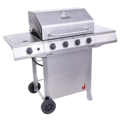 Char-Broil® Performance Series™ Convective 4-Burner with Side Burner Cart Propane Gas Stainless Steel Grill - 463352521 - CookCave