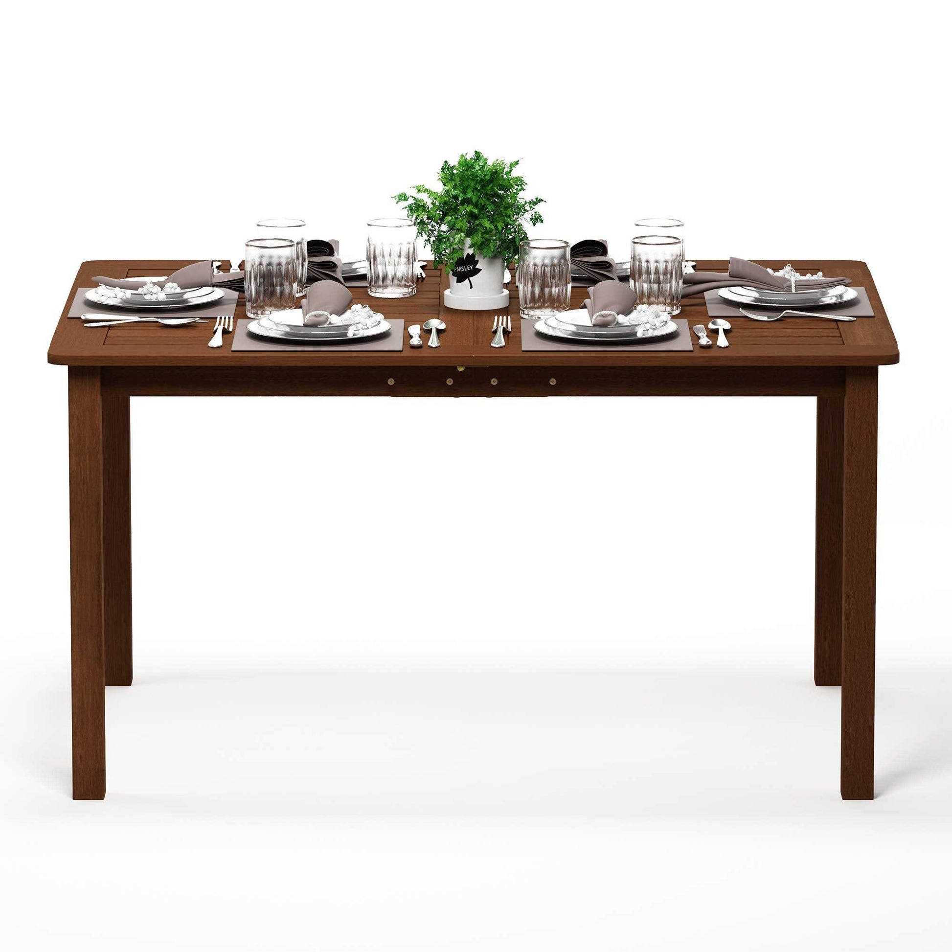 Furinno Tioman Outdoor Dining Table, Natural 35.5"D x 59.0"W x 29.0"H - CookCave