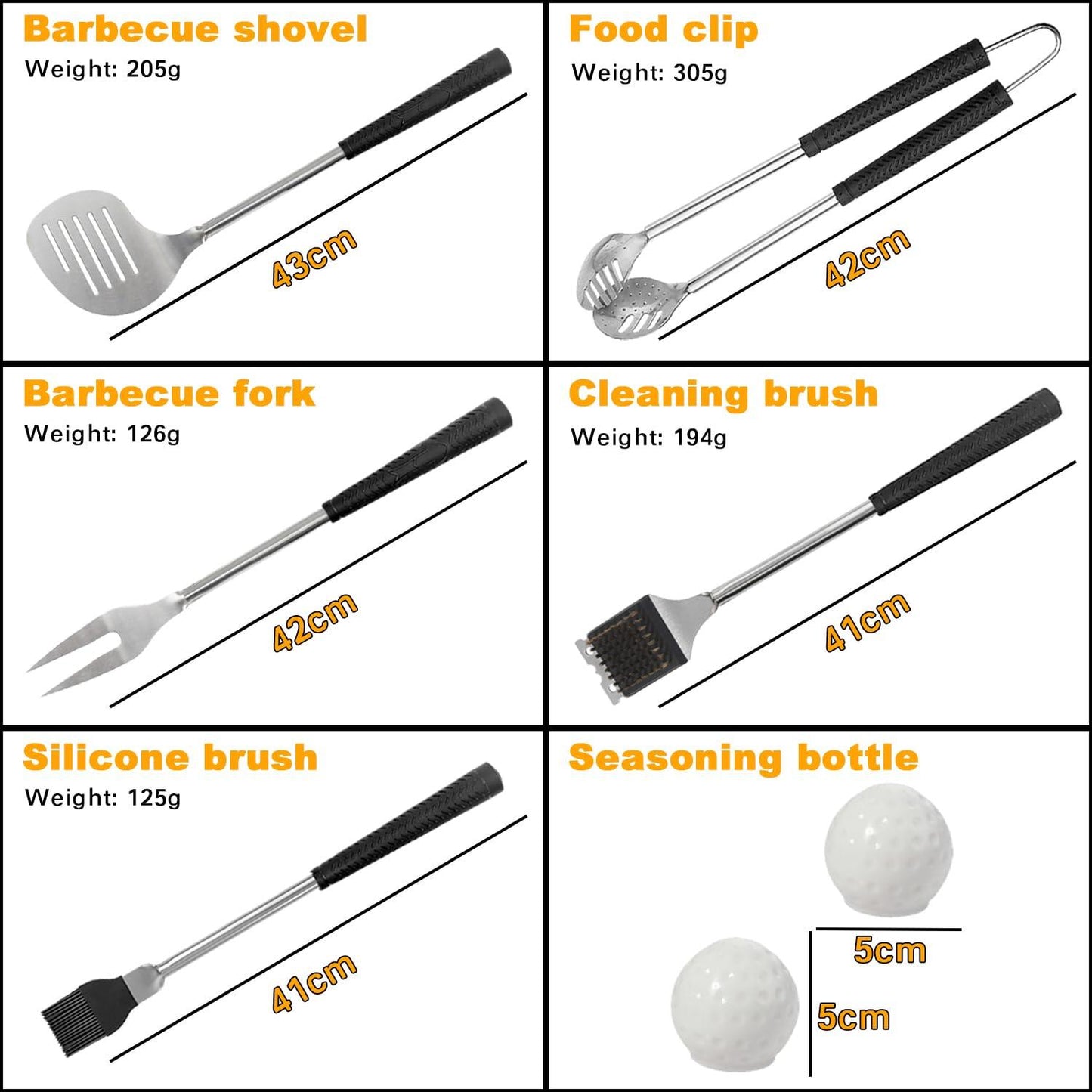 Jishi 8pcs Golf BBQ Grill Accessories Grilling Gifts for Men Golfers Stocking Stuffers for Men, Dad Gifts from Daughter Son, Funny Christmas Golf Gifts for Men Unique Barbecue Tool Set Camping Gadgets - CookCave