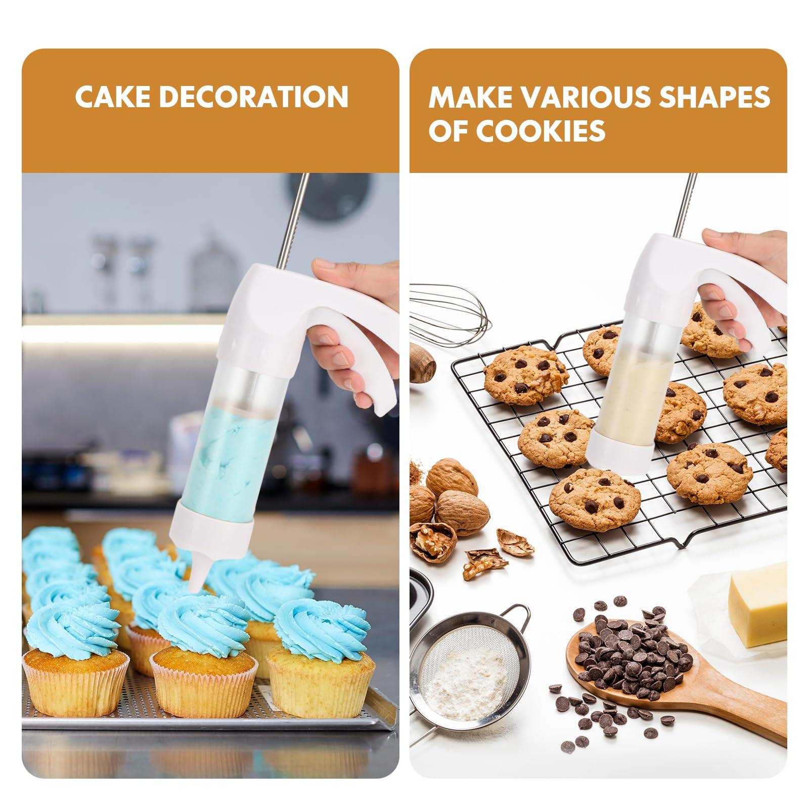 Cookie Press Gun Cookie Press Kit for DIY Biscuit Maker and Decoration with 12 Cooking Decorating Discs and 6 Funnel Icing Tips,YOOUSOO Cookie Maker Machine for Christmas Party… - CookCave