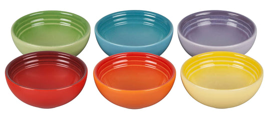 Le Creuset Stoneware Pinch Bowl Gift Set, Set of 6 Prep Bowls, Multi Color, 2 OZ - CookCave