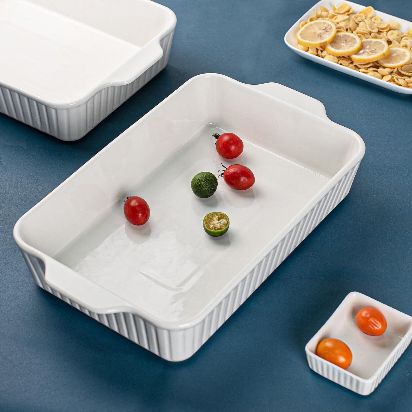 Casserole Dishes for Oven 9x13,2 Pack Ceramic Baking Dish Large & Deep,135 OZ Casserole Dish Set with Handles Durable Bakeware for Lasagna, Roasts, Cake Cooking, Lasagna Pan Sets Nonstick-Microwave - CookCave