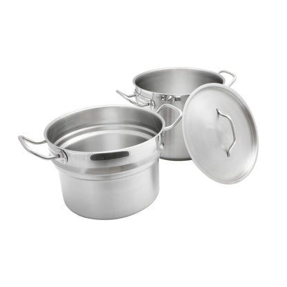 Thunder Group 12 quart 18/8 stainless steel double boiler (3 pcs set), comes in each - CookCave