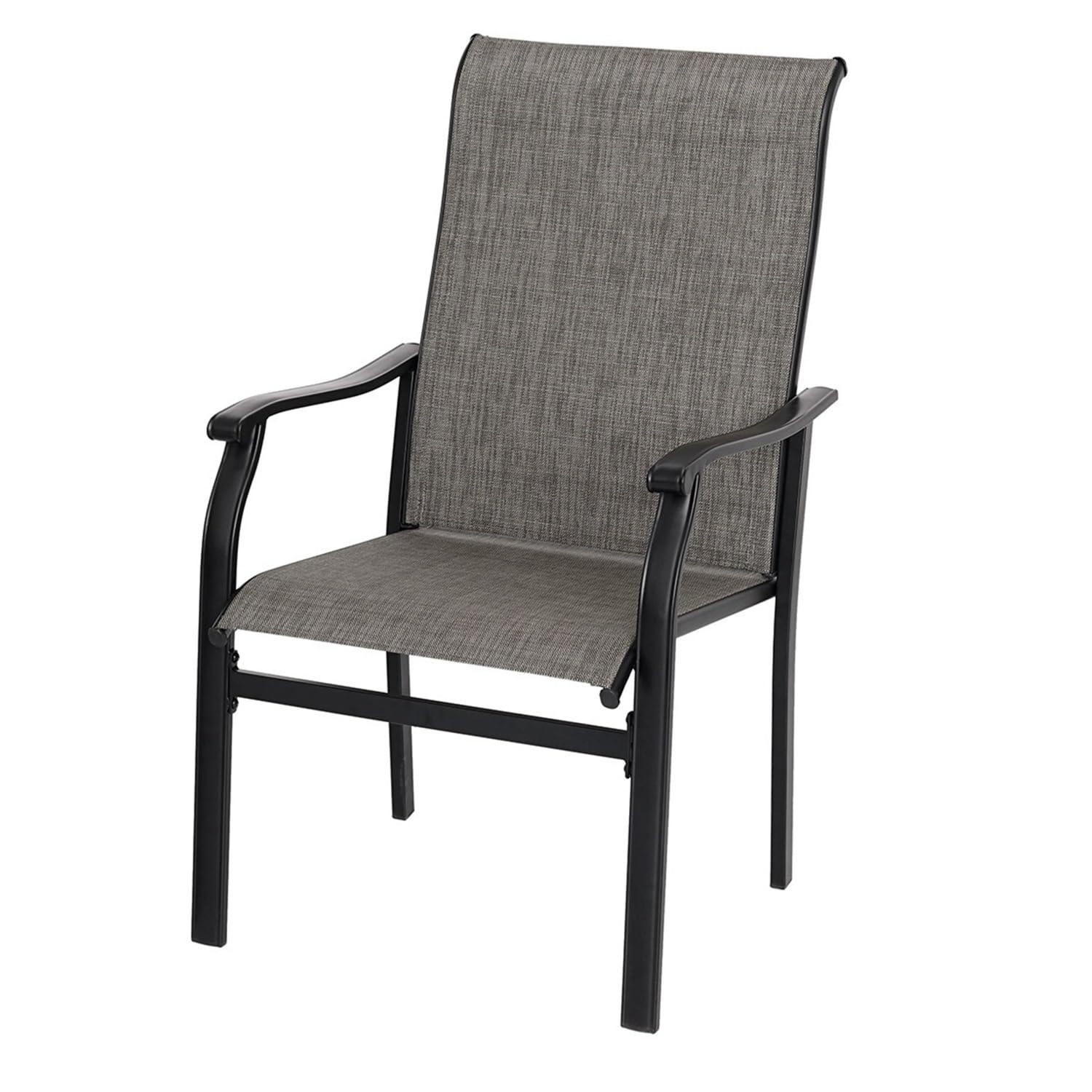 Nixtopia 1 Piece Outdoor Sling Dining Chair - Gray - CookCave