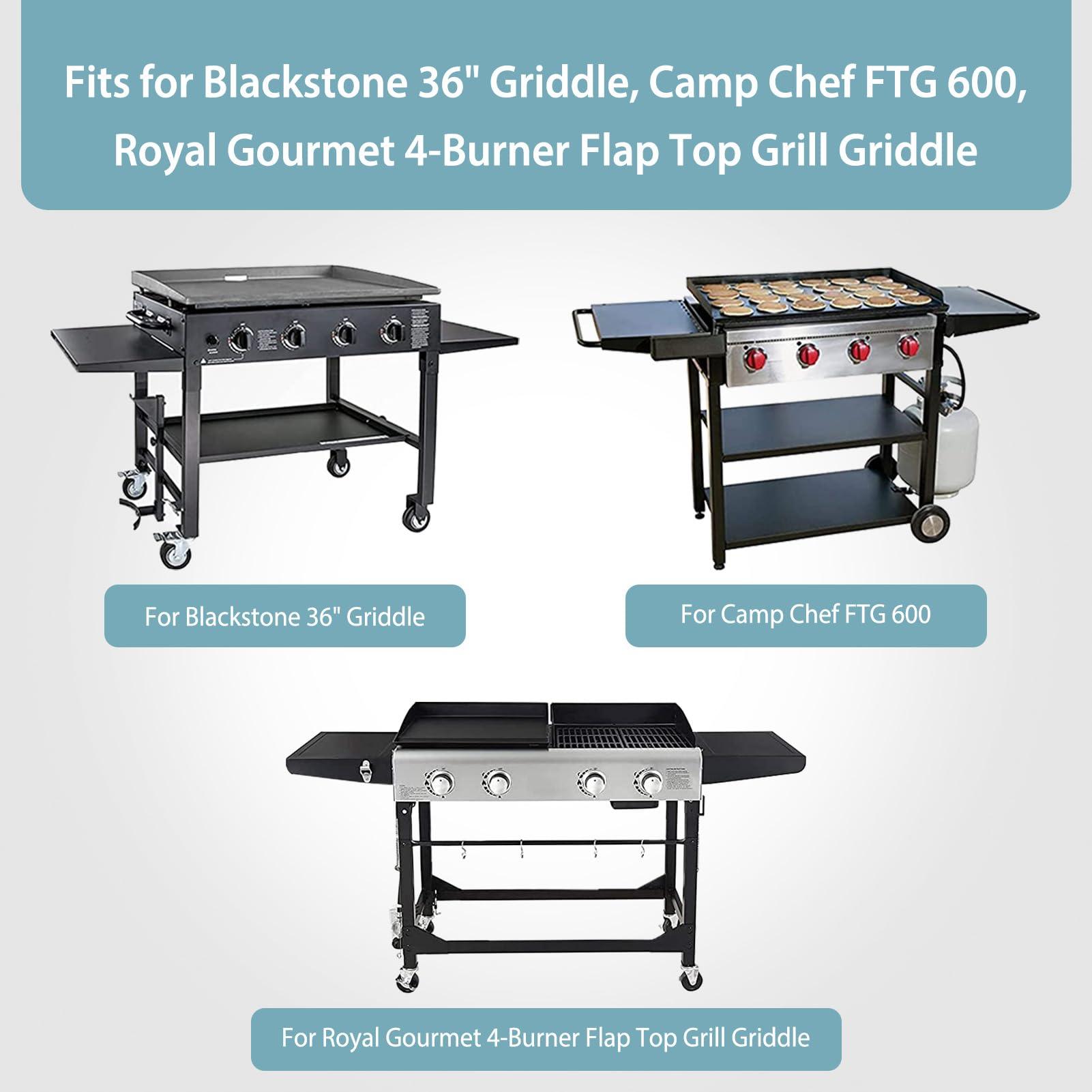 SHINESTAR Griddle Cover for Blackstone 36 Inch Griddle and More 4-Burner Flap Top Grills - Waterproof, Lightweight, Durable - Click-Close Straps - Black - CookCave