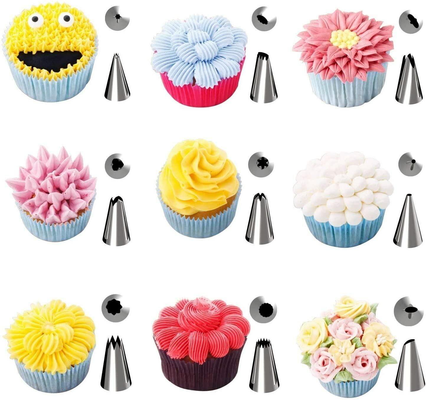 14Pcs Cake Decor Supplies Kit, Cake DIY Decorating Set, Baking Supply (14Pcs - Piping Nozzle) - CookCave