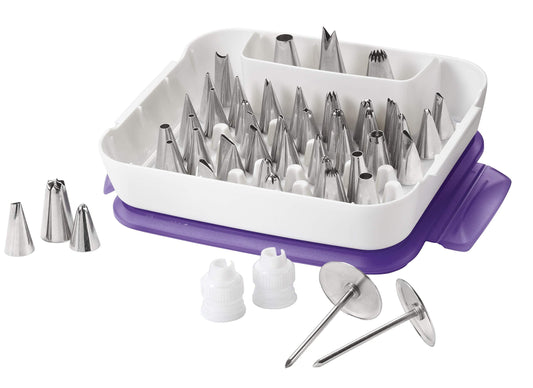 Wilton, 55-Piece Cake Supply Master Decorating Tip Set - CookCave