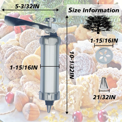 Dessert Decorating Syringe Set,Stainless Steel Cake Tools,Cupcake Frosting Filling Injector Kits for Cake,Cream,Cookies,Baking(Silver) - CookCave