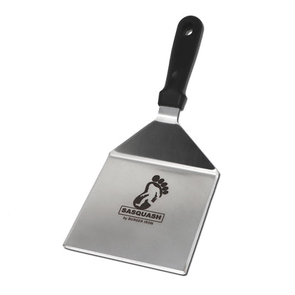 The Sasquash 'Mammoth' Smash Burger Spatula - Professional Grade Extra Wide Hamburger Turner - Heavy Duty 6 x 5.5 Inch One Pound Stainless Steel Blackstone Griddle and Grill Tool - CookCave
