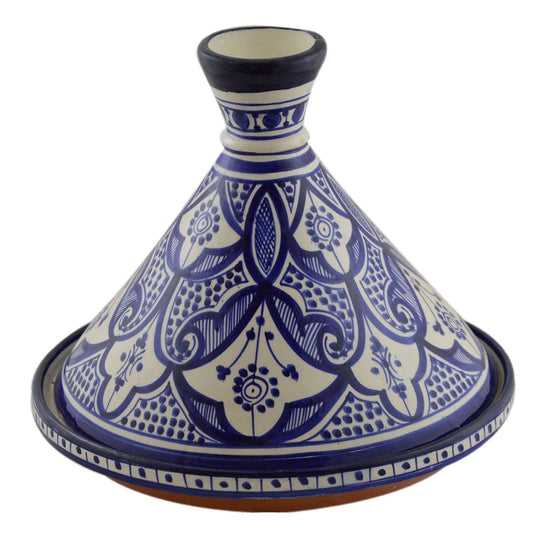 Serving Tagine Exquisite Ceramic With Vivid colors Traditional 12 inches Across XLarge - CookCave
