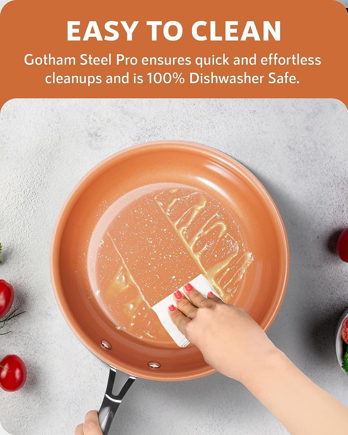 Gotham Steel Pro 13 Pc Ceramic Pots and Pans Set Non Stick Cookware Sets Pot and Pan Set, Kitchen Cookware Sets, Ceramic Cookware Set, Hard Anodized Cookware Set, Pot Set, Dishwasher Safe, Copper - CookCave