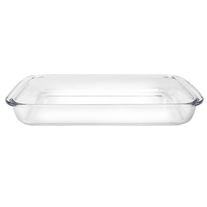 Bovado USA 9" x 13" Inch Glass Oven Baking Dish | High-Grade Borosilicate Glass | 3 Qt Capacity | Nonstick, Dishwasher Safe, Freezer-to-Oven Casserole Pan | No Lid - CookCave