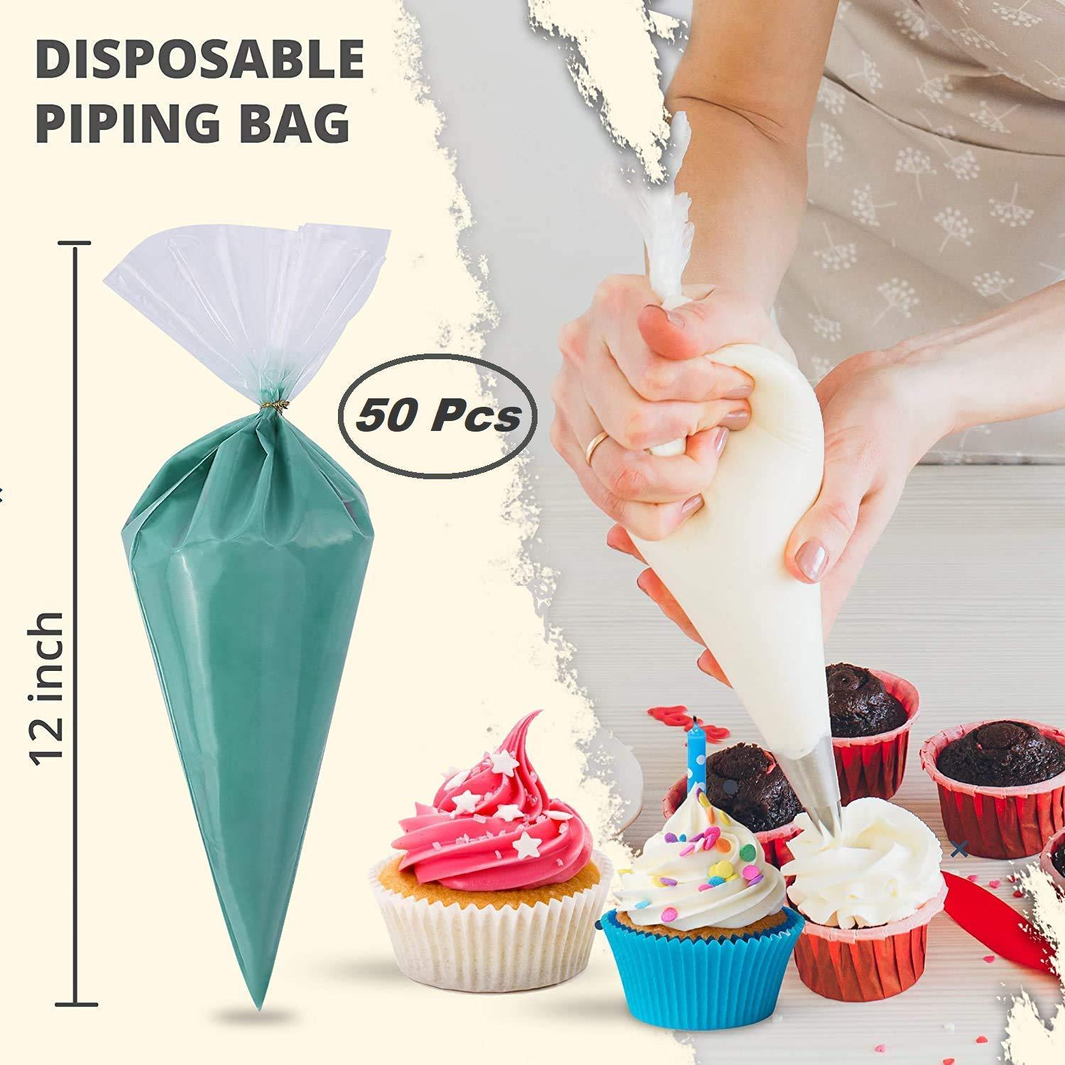 105 Pcs Cake Decorating Kit Supplies Tool with 50 Disposable Pastry Bags,48 Numbered Icing Tips,1 Pcs Reusable piping bag, Cake Decorating Tool Set for Cake Cupcake Baking Lover DIY Beginners - CookCave