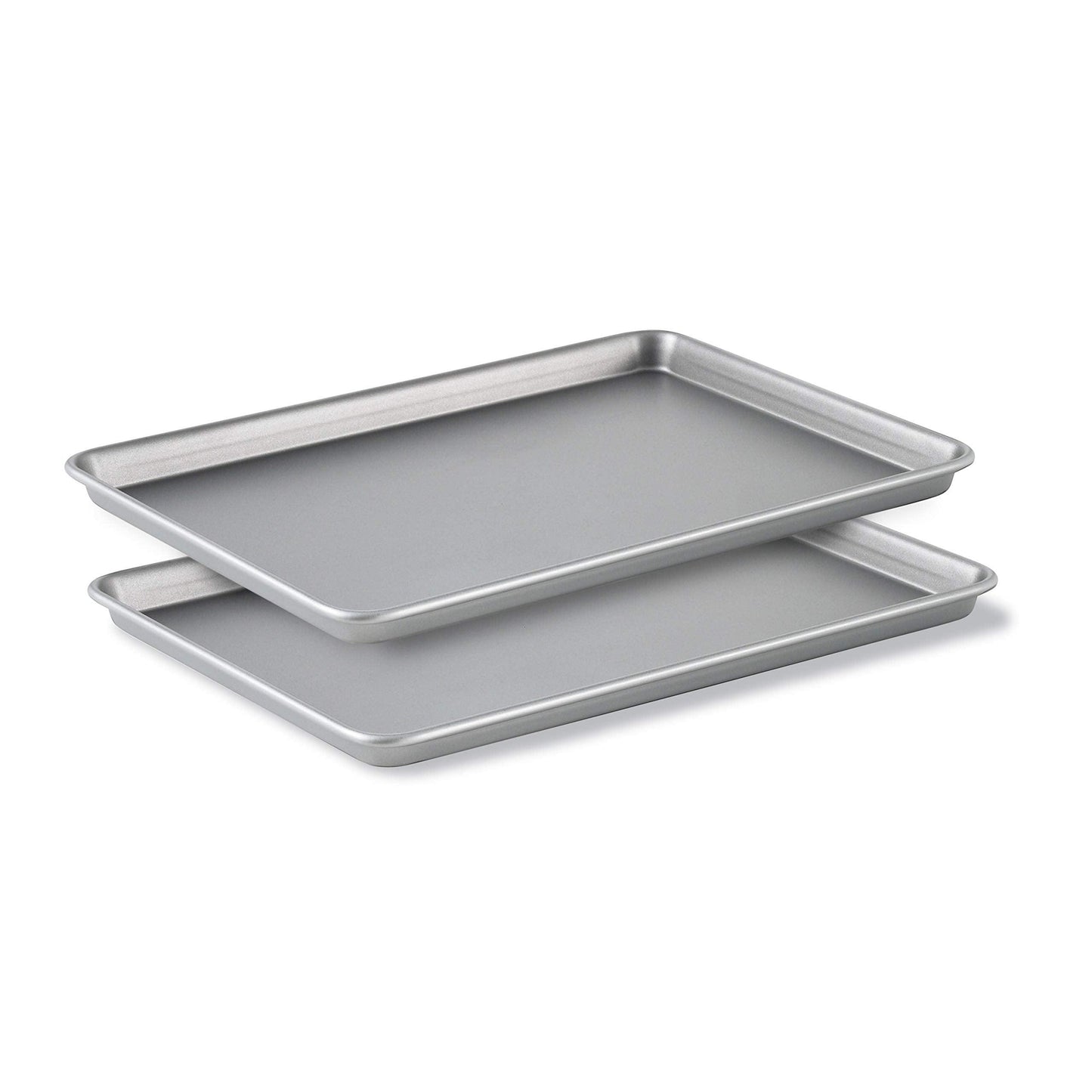 Calphalon Baking Sheets, Nonstick Baking Pans Set for Cookies and Cakes, 12 x 17 in, Set of 2, Silver - CookCave