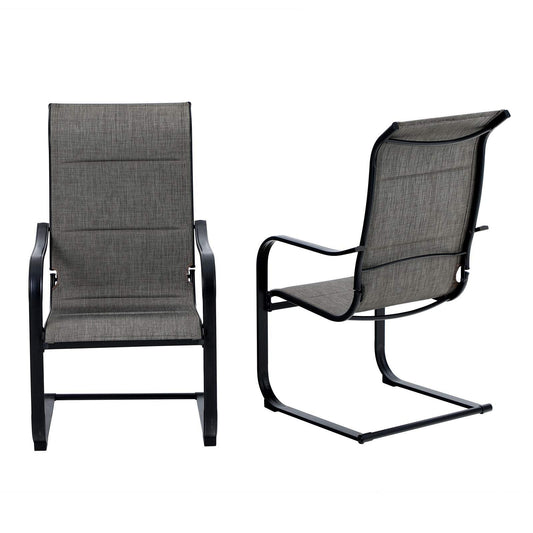 Sophia & William Sling Patio Chairs, 2 PCS Padded Spring Patio Chair for Outdoor, Heavy Duty Patio Dining Chair for Patio Garden Support 300lbs - CookCave