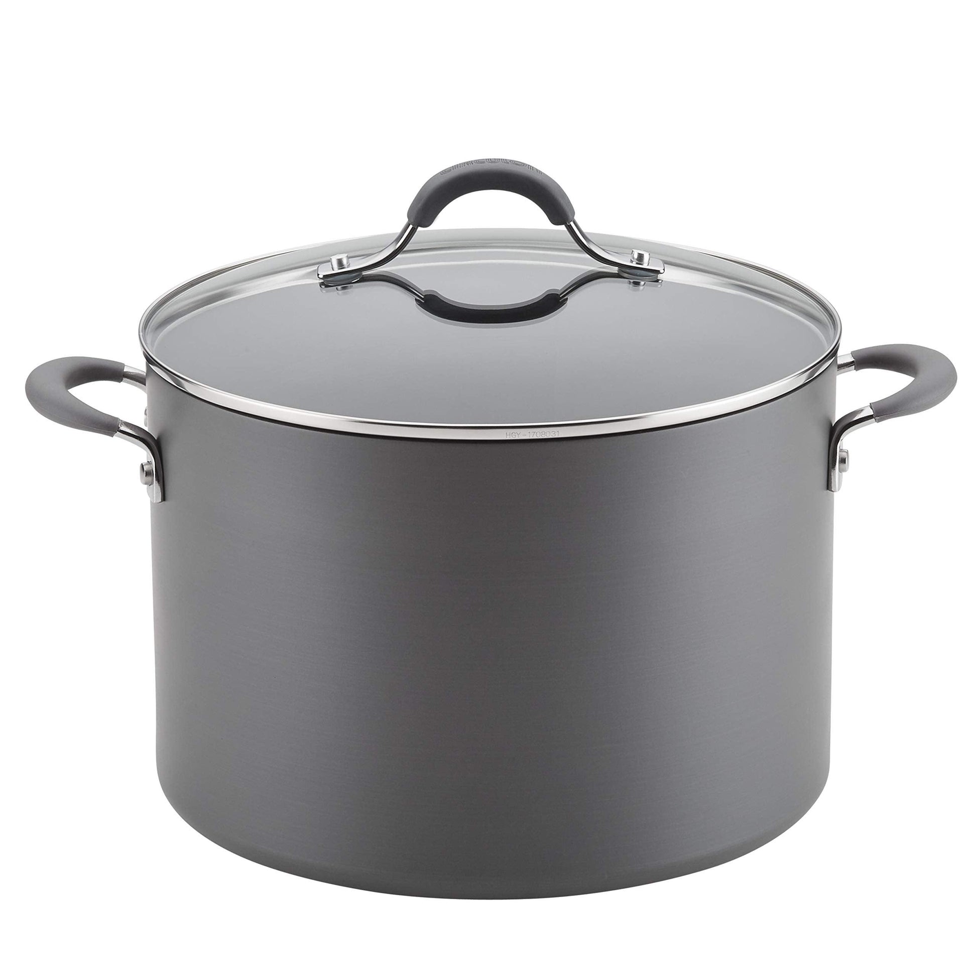 Circulon 83909 Radiance Hard Anodized Nonstick Stock Pot/Stockpot with Lid - 10 Quart, Gray - CookCave