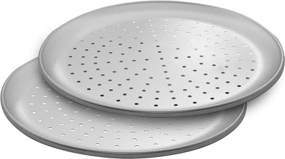 Grill Sensations G & S Metal Products Company 12-inch Pizza Pans, Set of 2 - CookCave