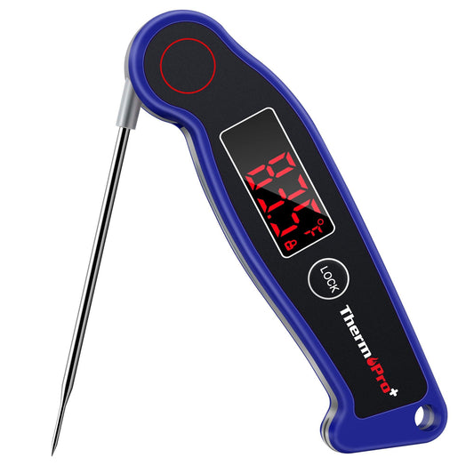 ThermoPro TP19 Waterproof Digital Meat Thermometer for Grilling with Ambidextrous Backlit & Thermocouple Instant Read Thermometer Kitchen Cooking Food Thermometer for Candy Water Oil BBQ Grill Smoker - CookCave