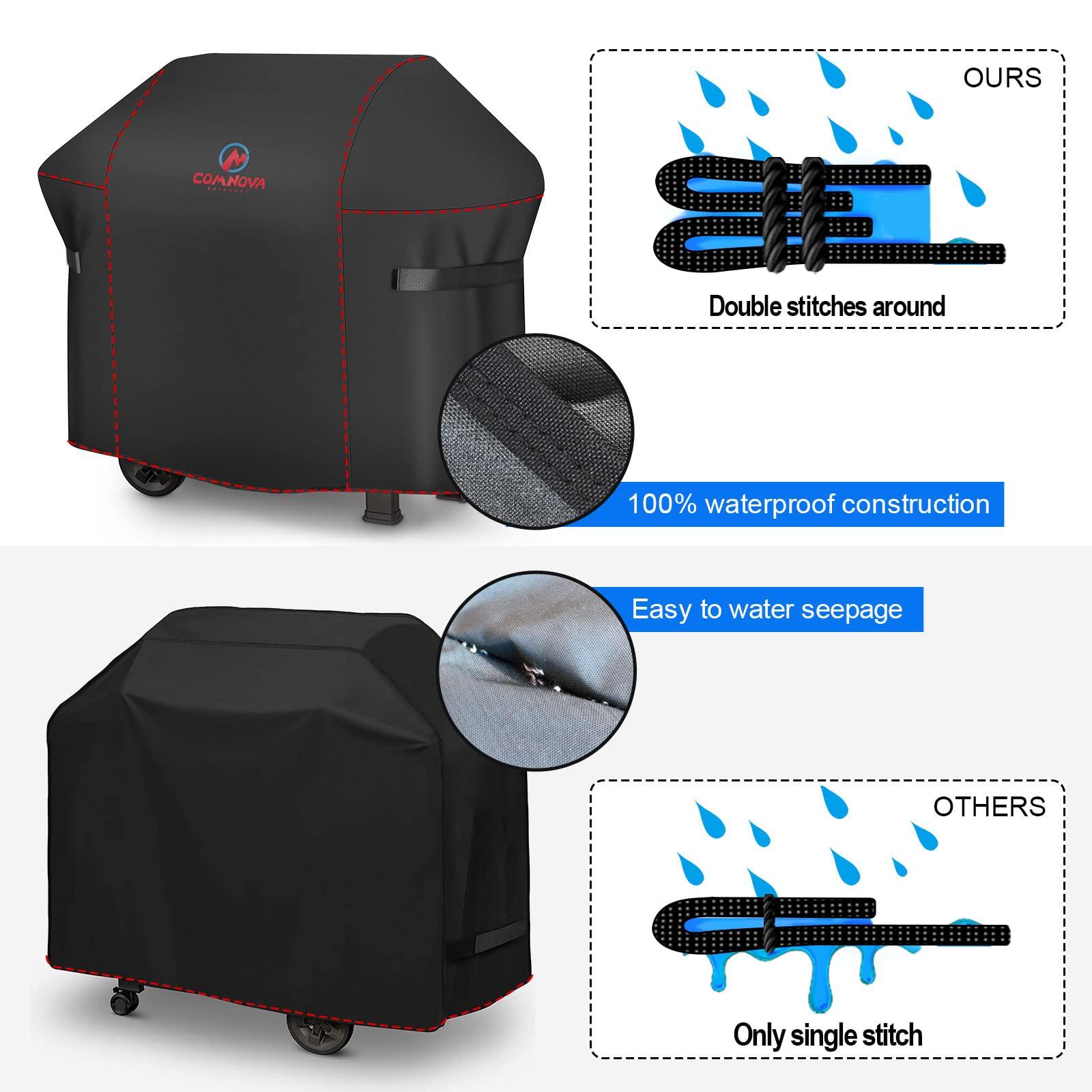 BBQ Gas Grill Cover, 48 Inch for Weber Spirit 2, Waterproof Weather Resistant, UV & Fade Resistant, PU Coating for Weber Spirit II 200 Series, Spirit 200, Spirit II E210 Gas Grill - CookCave