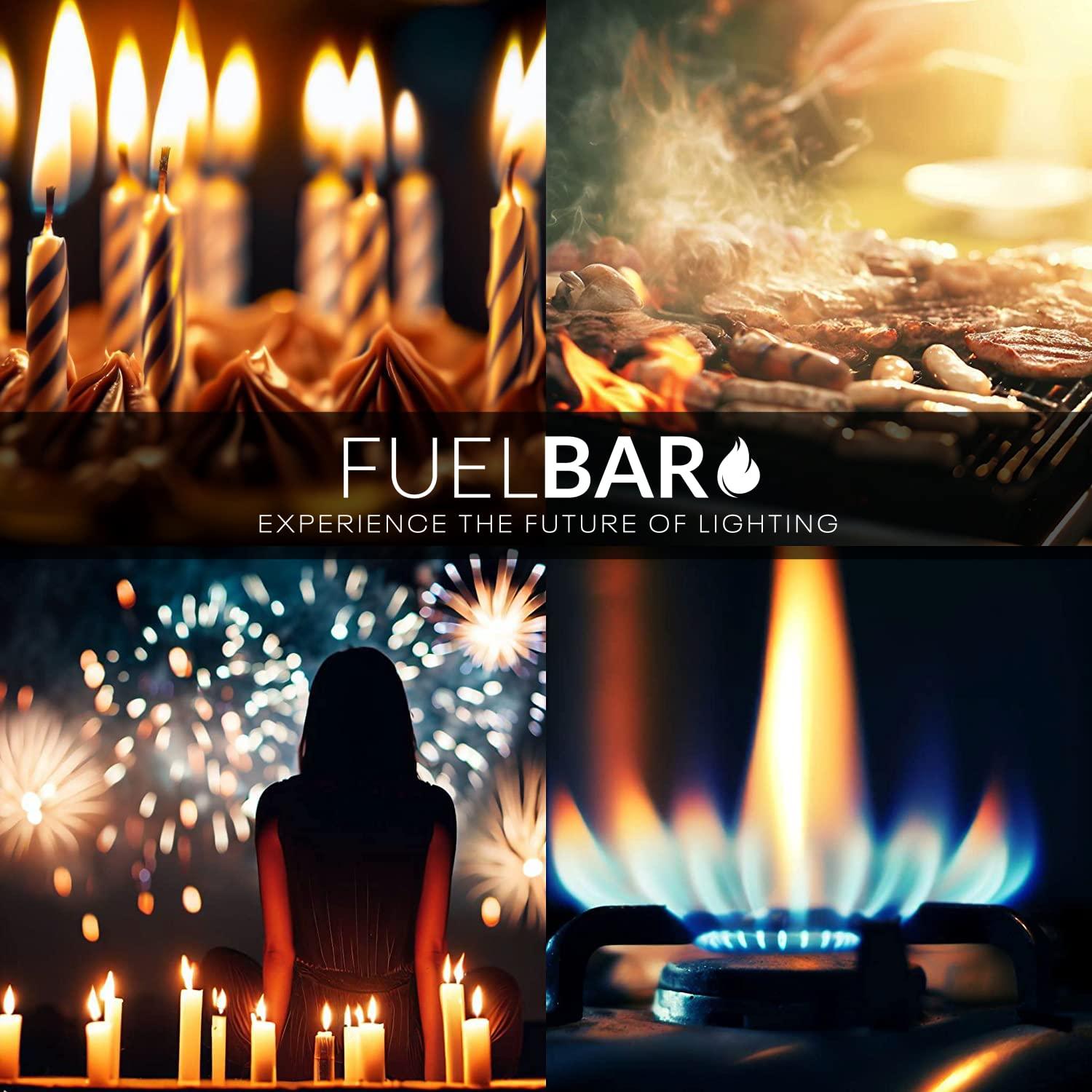 FUELBAR BBQ Lighter Candle Lighter Electric Lighter Rechargeable USB Lighter with Long Flexible Neck for Light Candles Incense Gas Stoves Grill Camping Barbecue Fireworks (Black) - CookCave