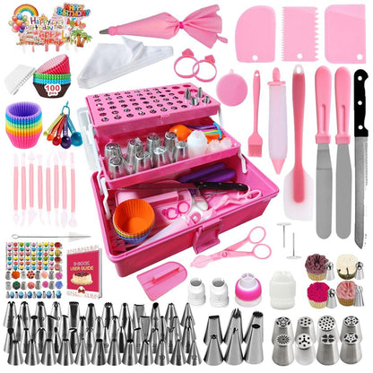 ARNISION 359PCs Cake Decorating Baking Supplies Kit, Baking Set with 66 Piping Tips, Icing Bags and Tips Set for Beginners,Baking Tools,Cupcake Decorating Kit - CookCave