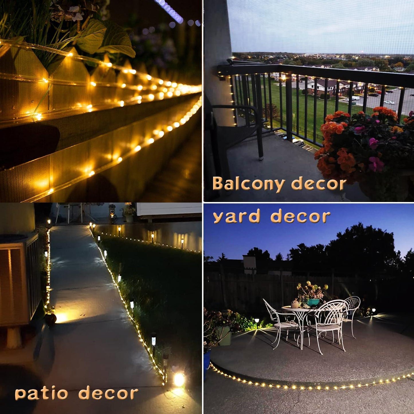 Solar Rope Light Waterproof IP65 39FT 100LEDs Outdoor LED ‎Solar Outdoor Lights for Party Garden Yard Home Wedding Christmas Halloween Holiday Tree Decoration Lighting - CookCave