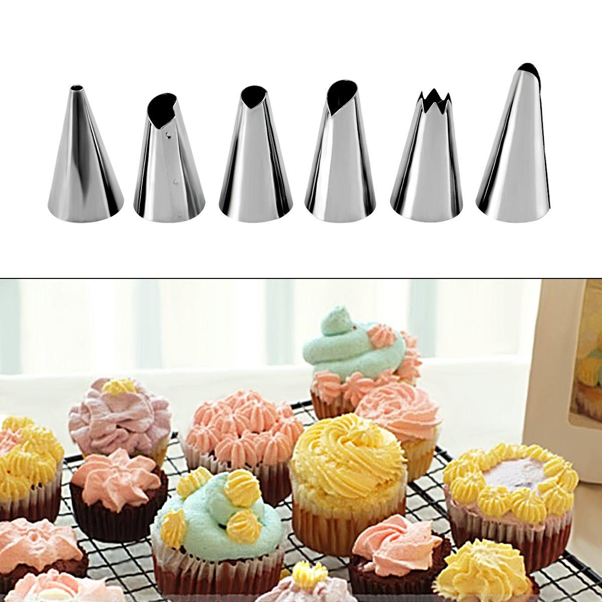 PROKITCHEN Piping Bag and Tips Set Cake Decorating Kit Baking Supplies with Icing Tips Silicone Pastry Bags Reusable Plastic Coupler Frosting Piping Tools for Cupcakes Cookies Icing 8pcs - CookCave