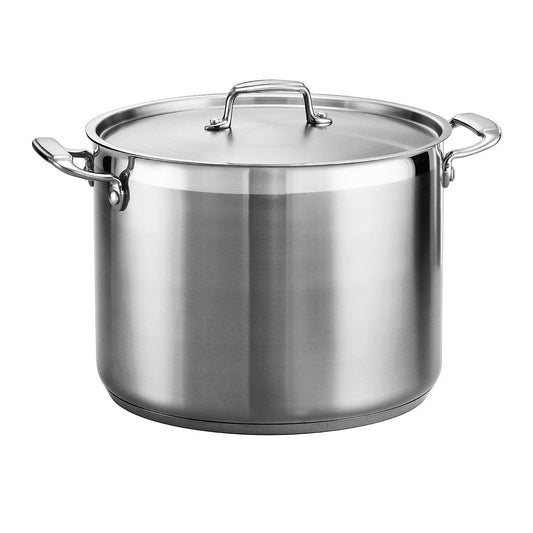 Tramontina Covered Stock Pot Gourmet Stainless Steel 16-Quart, 80120/001DS - CookCave