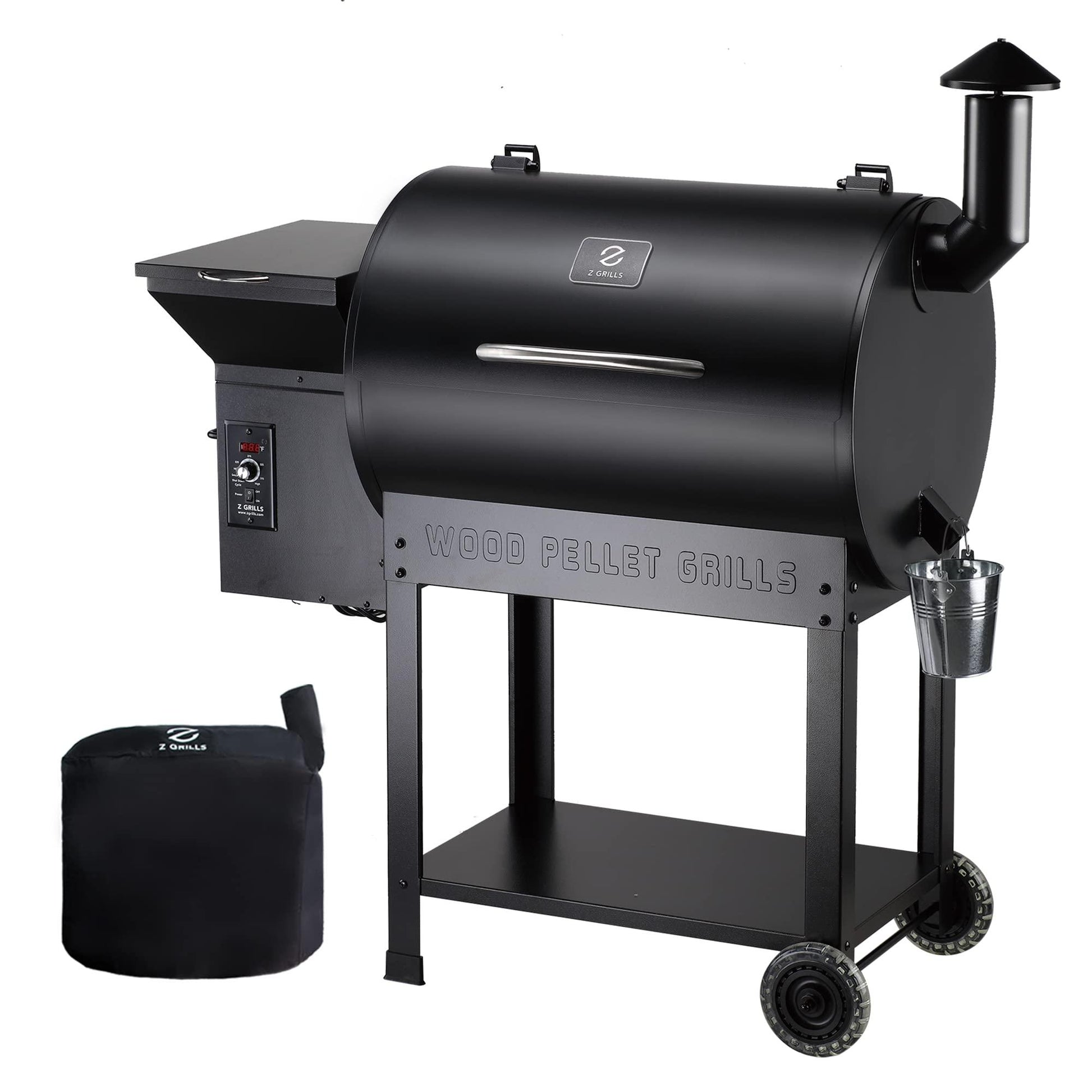 Z GRILLS Pellet Smoker Grill with PID Control, Rain Cover, 700 sq. in Cooking Area for Outdoor BBQ, ZPG-7002B - CookCave