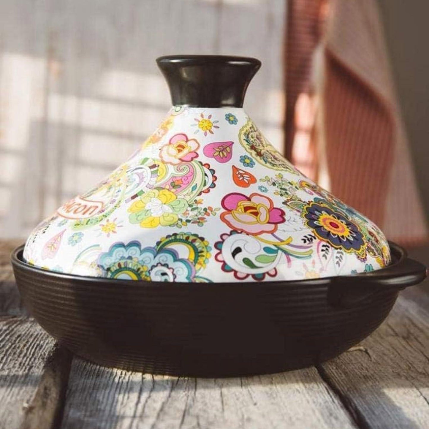 Moroccan Tagine Pot Ceramic Tagine Pot Moroccan for Cooking with Ceramic Cone-Shaped Closed Lid Ceramic Cooker Pot for Cooking and Stew Casserole Slow Cooker - CookCave