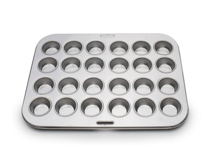 Fox Run Mini Muffin Pan, 24 Cup, Stainless Steel - CookCave