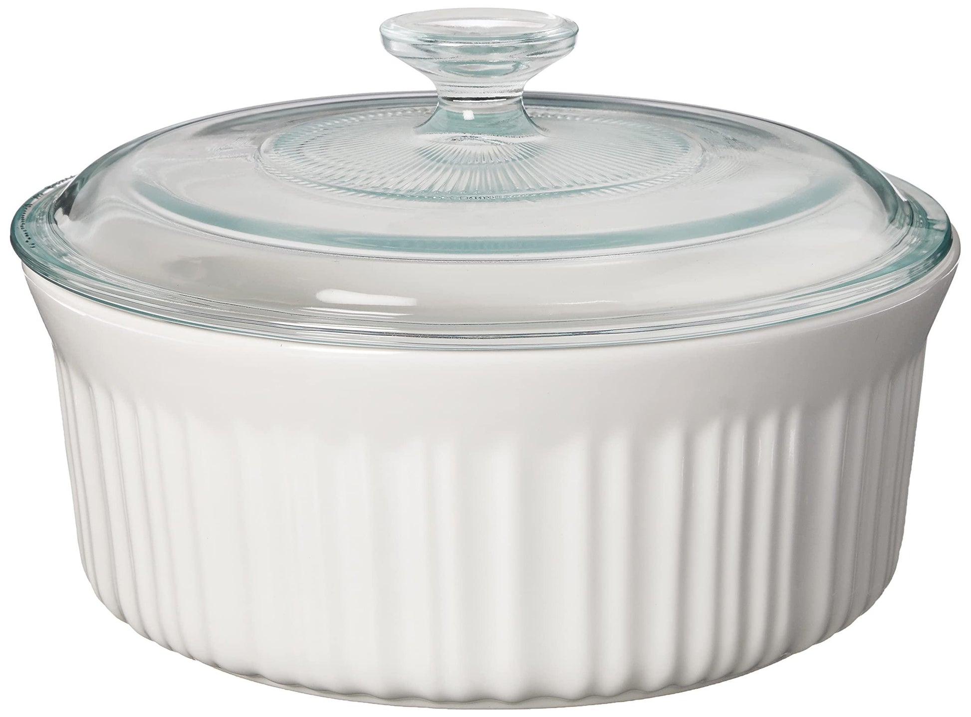 CorningWare French White 7-Pc Ceramic Bakeware Set with Lids, Chip and Crack Resistant Stoneware Baking Dish, Microwave, Dishwasher, Oven, Freezer and Fridge Safe - CookCave