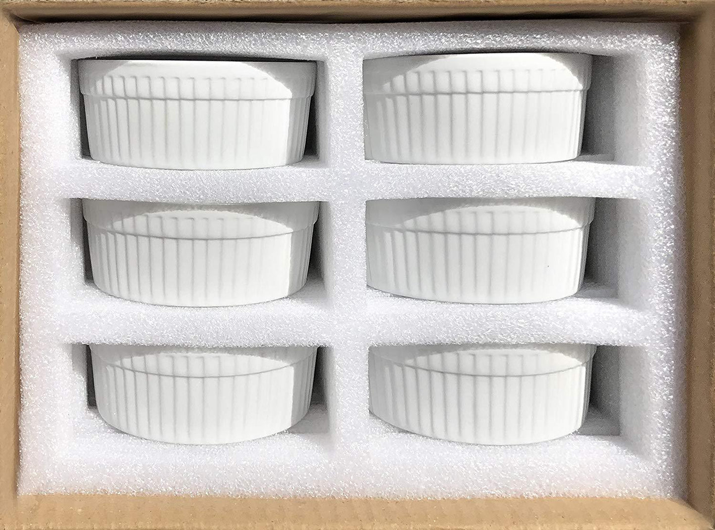 Furmaware Set of 6 Ceramic Ramekins - Non-Toxic Classic White Porcelain Custard Cups - Oven Safe Ramekins, for Baking and Serving Single Servings of Desserts, Dips, and Snacks - (4 oz) - CookCave