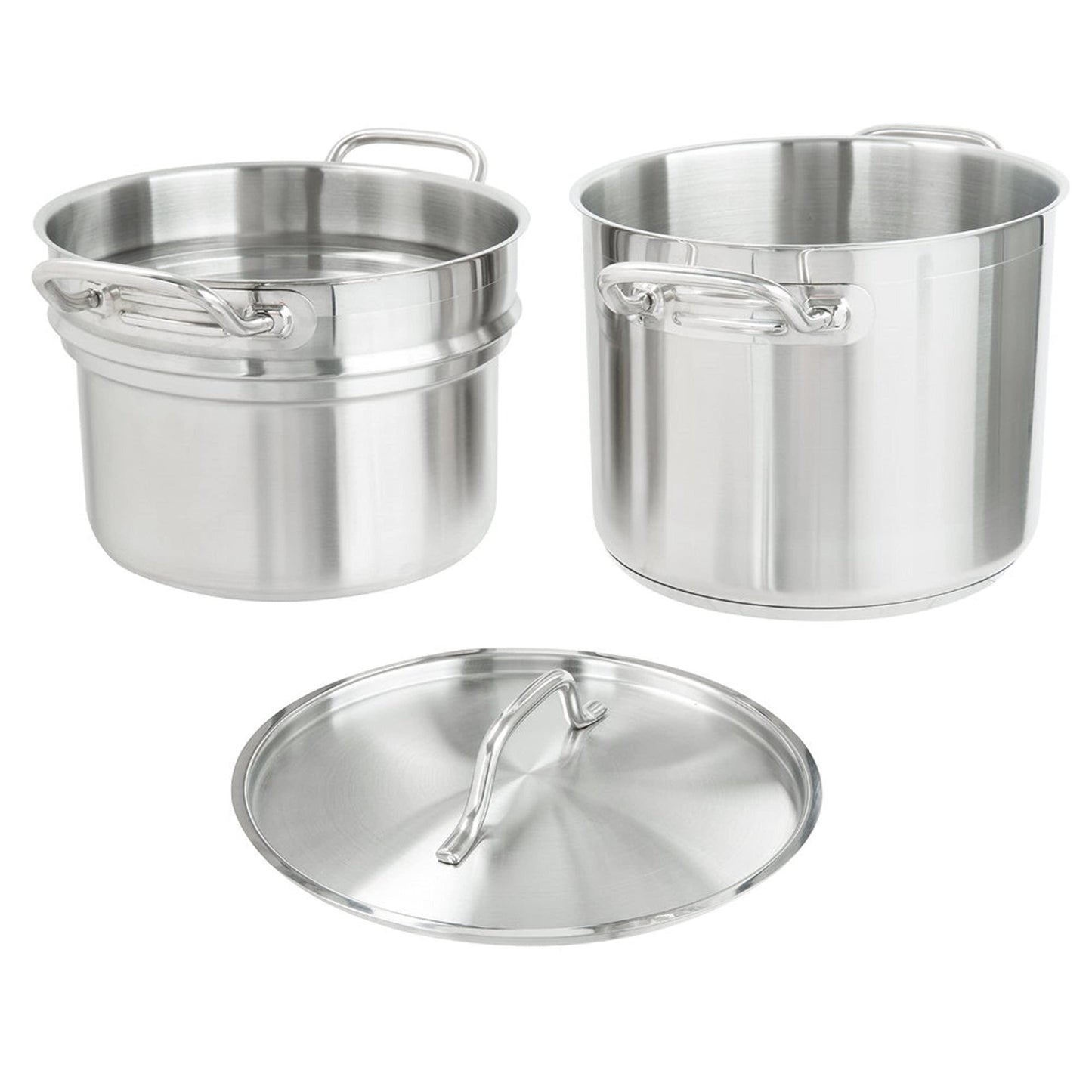 TrueCraftware 8 Quart Double Boiler Stainless Steel 3 Piece Set- Steam Melting Pot Stainless Steel Double Boiler Pot for Melting Chocolate Candy Butter and Cheese Dishwasher & Oven Safe - CookCave