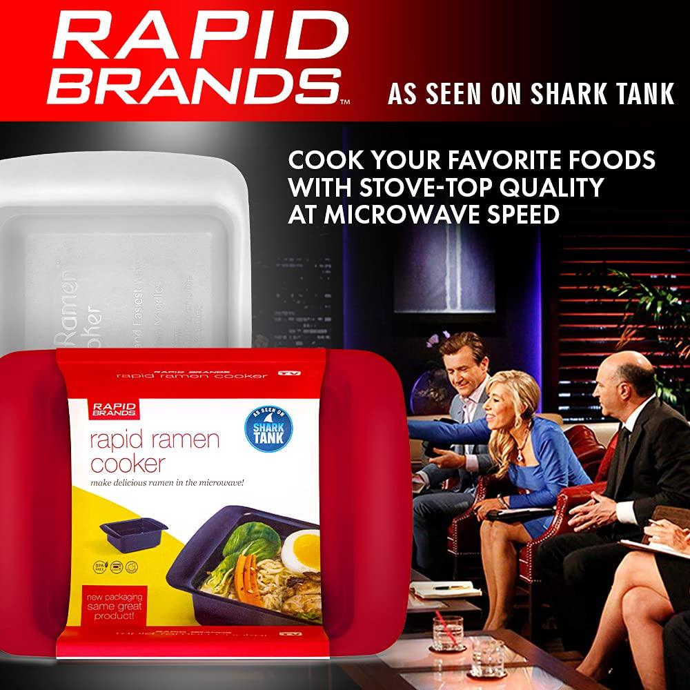 Rapid Ramen Cooker - Microwave Ramen in 3 Minutes - BPA Free and Dishwasher Safe | Perfect for Dorm, Small Kitchen, or Office (2-Pack,Black) - CookCave