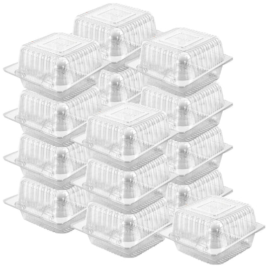 Axe Sickle 200 Pcs 5 x 5 inch Clear Plastic Hinged Take Out Containers Clamshell Takeout Tray Food Clamshell Containers for Dessert, Cakes, Cookies, Salads, Pasta, Sandwiches - CookCave