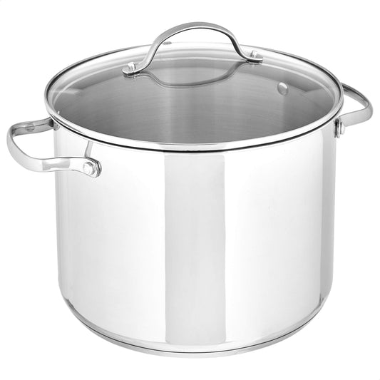 Amazon Basics Stainless Steel Stock Pot with Lid, 8-Quart, Silver - CookCave