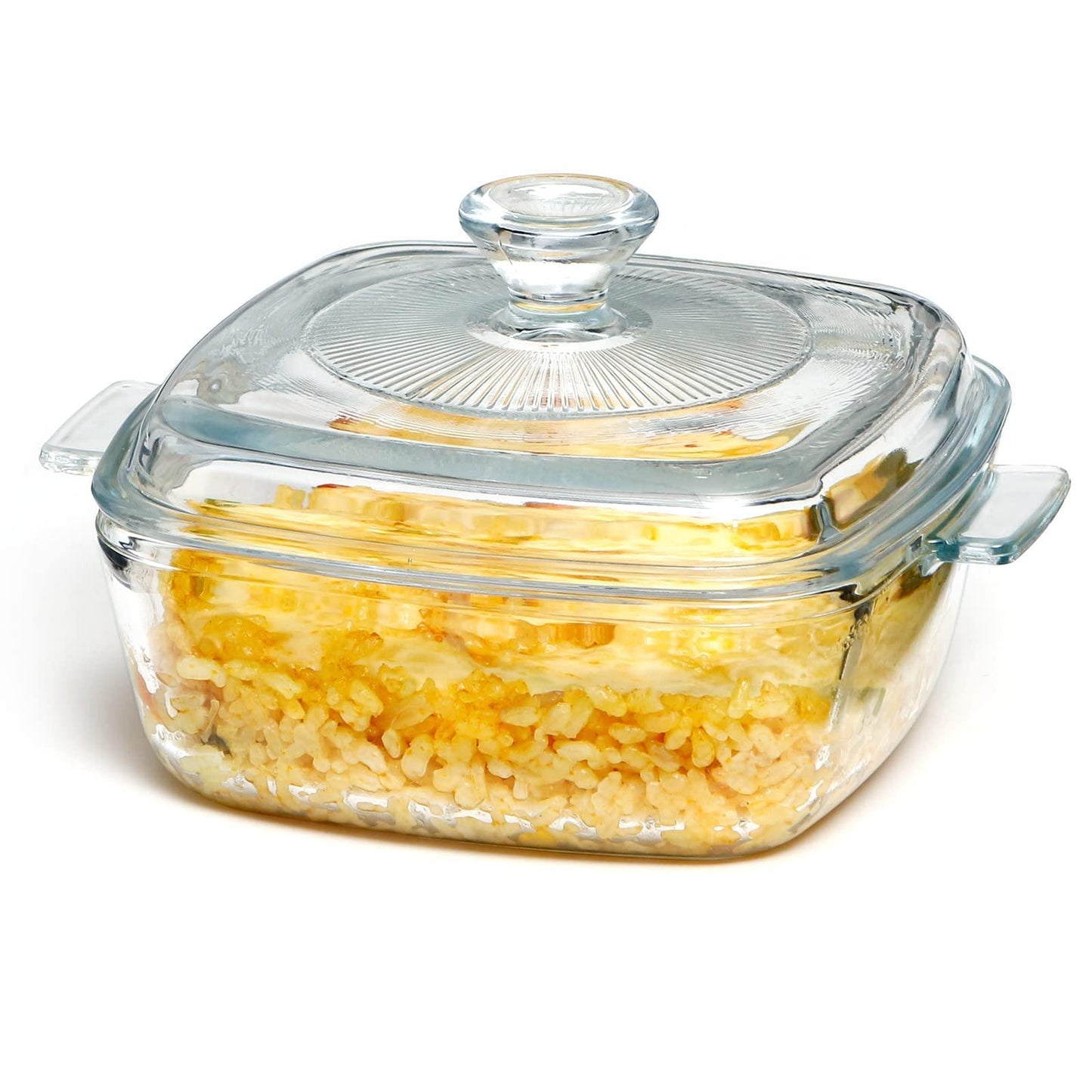 NUTRIUPS Mini Glass Casserole Dish with Lid Oven Safe Square Casserole Dish 5.9in Glass Microwave Bowl With Glass Lid Casserole Cookware (28oz-Mini) - CookCave