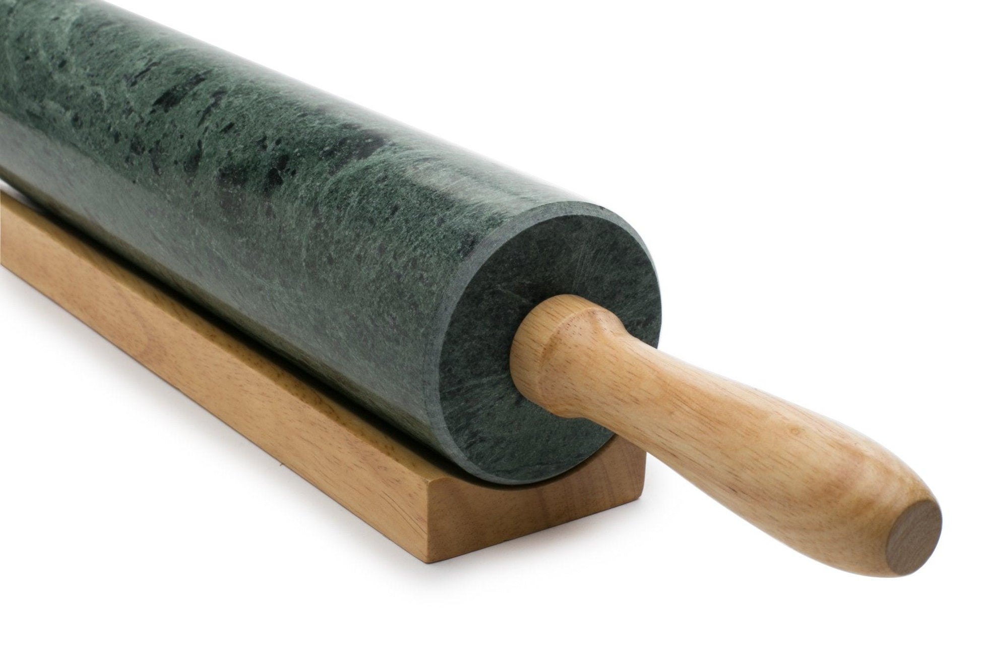 Fox Run Marble Rolling Pin and Base, Green 2.5 x 18 x 3 inches - CookCave