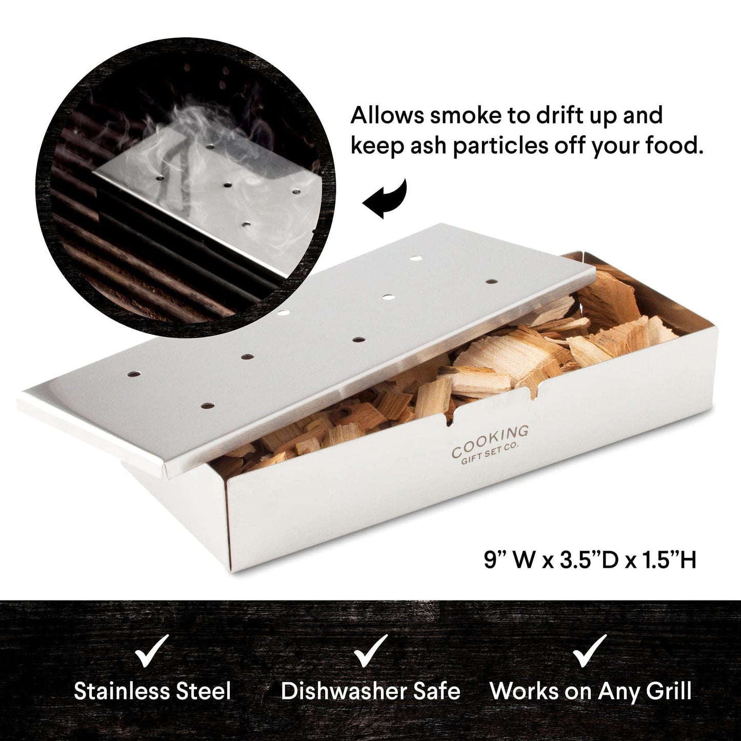 Cooking Gift Set Co. | Wood Smoked BBQ Grill Set | Birthday Gifts for Men | Gift for Men: Gift for Dad, Boyfriend Gifts, & Gifts for Husband | BBQ Accessories, Mens Gifts Ideas, Man Gifts for Cooks - CookCave