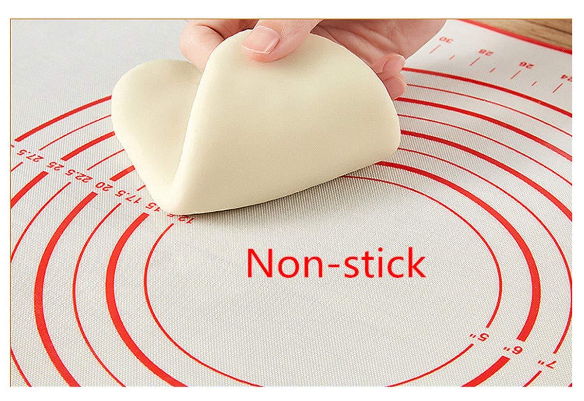 Silicone Pastry Mat Extra Large, 32" x 24" Non-stick Baking Mat with Measurement Kneading Board for Dough Rolling, Non-slip Counter Mat, Oven Liner, Fondant/Pie Crust Mat - CookCave